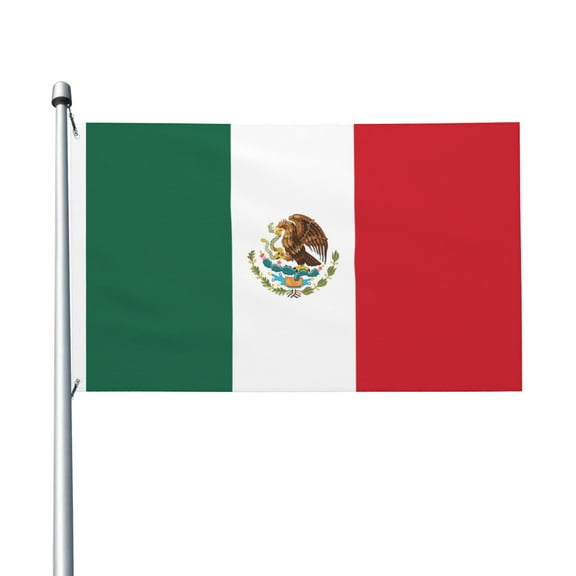 Mexican Flag Flag Double Sided Printed 3x5 Ft Flag Banner Suitable For Yard Outdoor Party Decorative