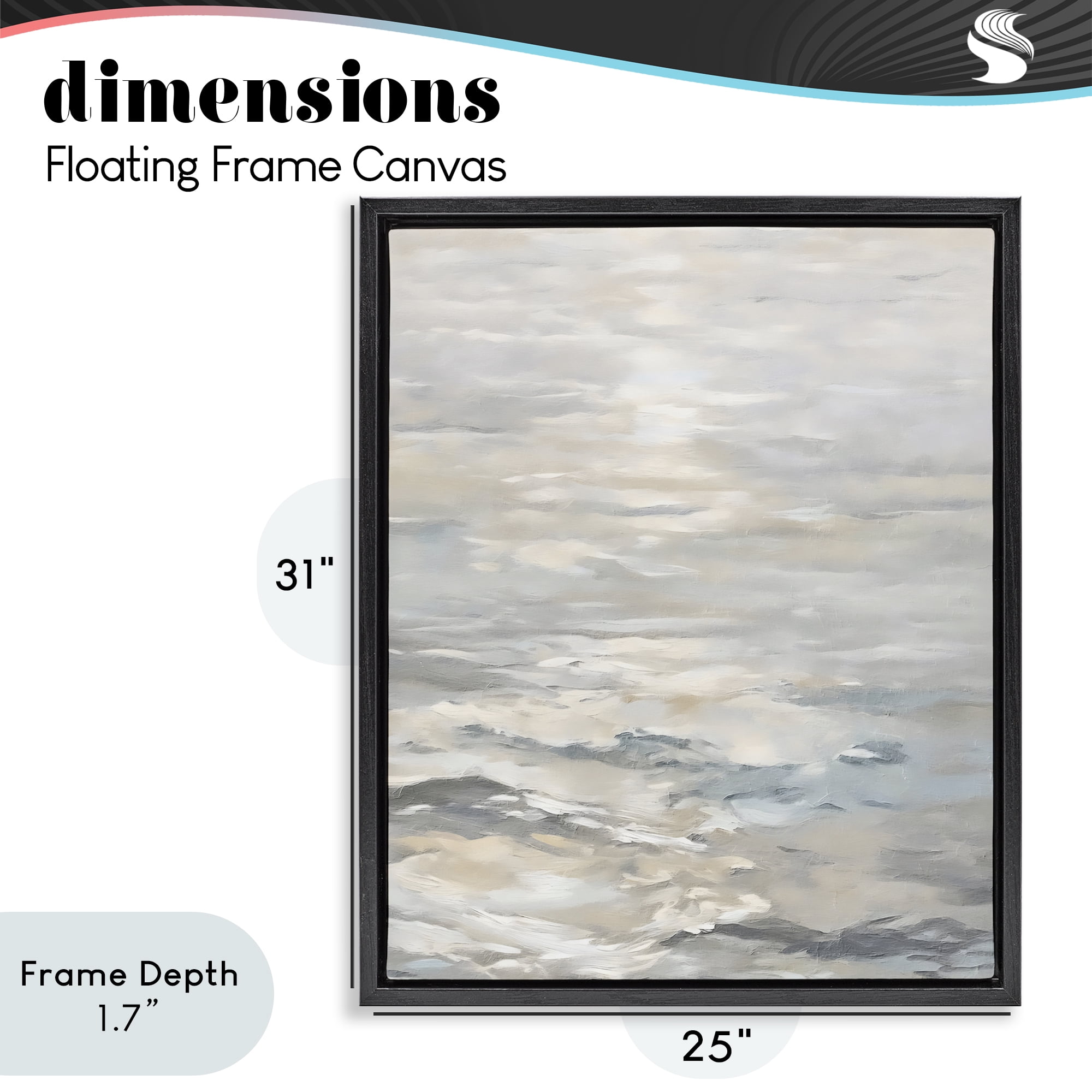 Stupell Industries Shallow Reflections Morning Light Black Framed Floater Canvas Wall Art, design by Riley B