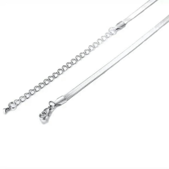 4mm Women's Snake Chain Necklace Gold/Silver Stainless Steel Jewelry 11''/14.2''