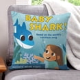 thumbnail image 1 of Baby Shark Fundas de almohada de terciopelo con tema, regalos de funda de almohada, decoración para el hogar, cojín de lanzar, regalo de cumpleaños para fans y parejas. 45cm x 45cm., 1 of 6