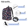 thumbnail image 3 of Easygdp Christmas Critters Delight Mochila de Lona Resistente para Laptop, Compatible con Laptops de 15 a 17 pulgadas, Ideal para Escuela, Trabajo y Viajes-Small, 3 of 5