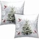 thumbnail image 1 of HAYAN Winter Pine Tree Throw Pillow Covers 24x24 Snowy Natural Forest Decorative Pillow Case Set of 2 Christmas Tree with Cardinal Birds Pillow Covers for Couch Living Room Patio, 1 of 1