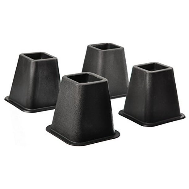 Homeit 5 to 6inch SUPER QUALITY Black bed risers, helps you storage
