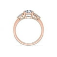 thumbnail image 3 of 2.25 Carat Round Cut Wonderful (D/VVS1) Moissanite Diamond Ring for Proposal Gift in 18K Rose Gold Ring Size 4 by Diamond-Capitals, 3 of 8
