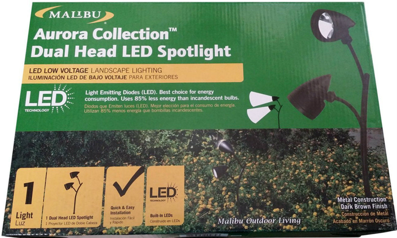 Malibu Aurora Collection Dual Head LED Landscape Spotlight - image 2 of 3
