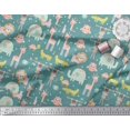 thumbnail image 2 of Soimoi Blue Cotton Duck Fabric Jungle Animals Kids Fabric Prints By Yard 42 Inch Wide, 2 of 3
