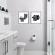 thumbnail image 5 of 4 piezas decoración de la pared del baño decoración del baño arte de la pared impresiones en lienzo blanco y negro decoración moderna del baño cartel inspirador para la decoración del hogar del b, 5 of 5