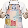 thumbnail image 2 of Pioneer Flower Floral Print Pattern Apron-Garden Aprons for Women with Pockets-Cotton Linen Waterproof Kitchen Cooking Gardening Aprons Adjustable for Kitchen,Cooking,BBQ and Salon 33x27 Inch, 2 of 7