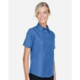 thumbnail image 2 of Harriton M580W Women's Key West Short Sleeve Performance Staff Shirt-POOL BLUE-2XL, 2 of 3