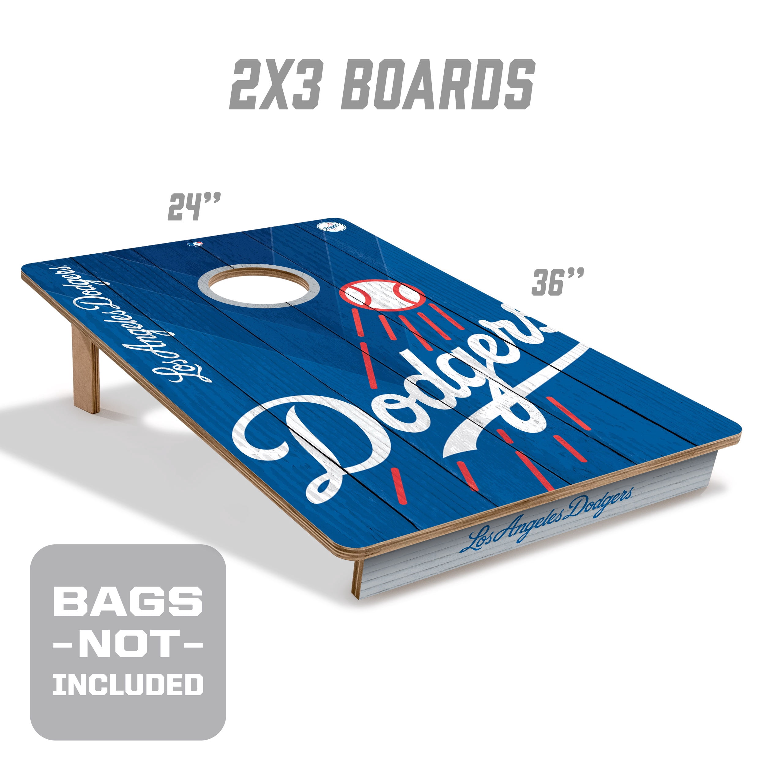 YouTheFan MLB Los Angeles Dodgers 2' x 3' Cornhole Game No Bags