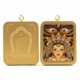 thumbnail image 1 of Abbraccia Collar tibetano Buda de la fortuna, acero inoxidable, Thangka dorado pintado a mano, caja Gawu, diseño étnico, 1 of 6