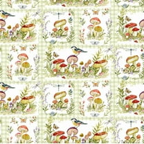 Springs Creative Susan Winget Intriguing Mushrooms Patch Cotton Fabric By the Yard