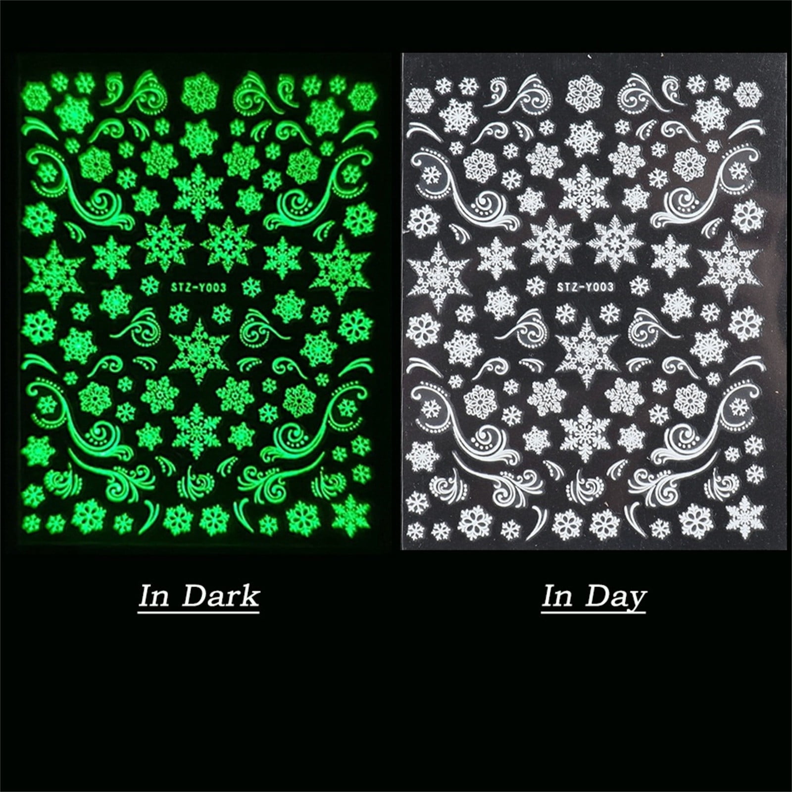 3D Effect Christmas Foiled Snowflake Window Stickers 