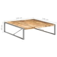 thumbnail image 4 of vidaXL Coffee Table 140x140x40 cm Rough Mango Wood, 4 of 4