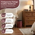 thumbnail image 4 of Vintiquewise Faux Leather Antique Design Waste Bin, 4 of 8