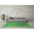 thumbnail image 3 of Ahgly Company Indoor Square Oriental Emerald Green Industrial Area Rugs, 7' Square, 3 of 4