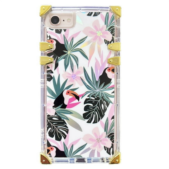 Designed for iPhone SE,8,7 Case for Girls Women, Slim Shockproof Heavy Duty for Girls Women Sparkle Shining Glitter Luxury TPU Cover for iPhone SE, White