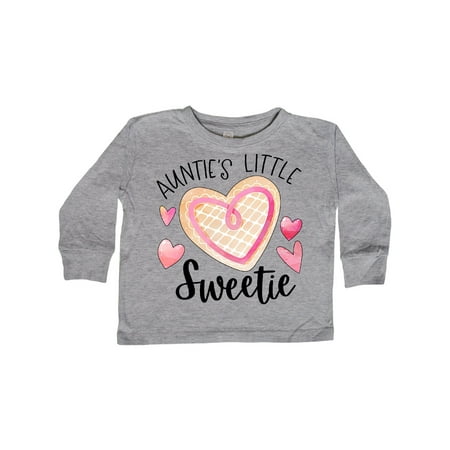 

Inktastic Auntie s Little Sweetie Pink Heart Cookie Gift Toddler Boy or Toddler Girl Long Sleeve T-Shirt