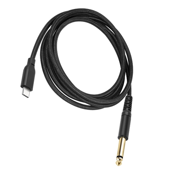 USB C to 6.35mm Guitar Music Recording Cable for Electronic Drums Keyboards