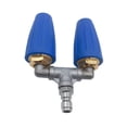 thumbnail image 2 of Boquilla de pulverización giratoria Boquilla de turbina doble Confiable Conveniente Fácil de instalar Accesorios de 4000 PSI para lavadora a presión Azul, 2 of 8