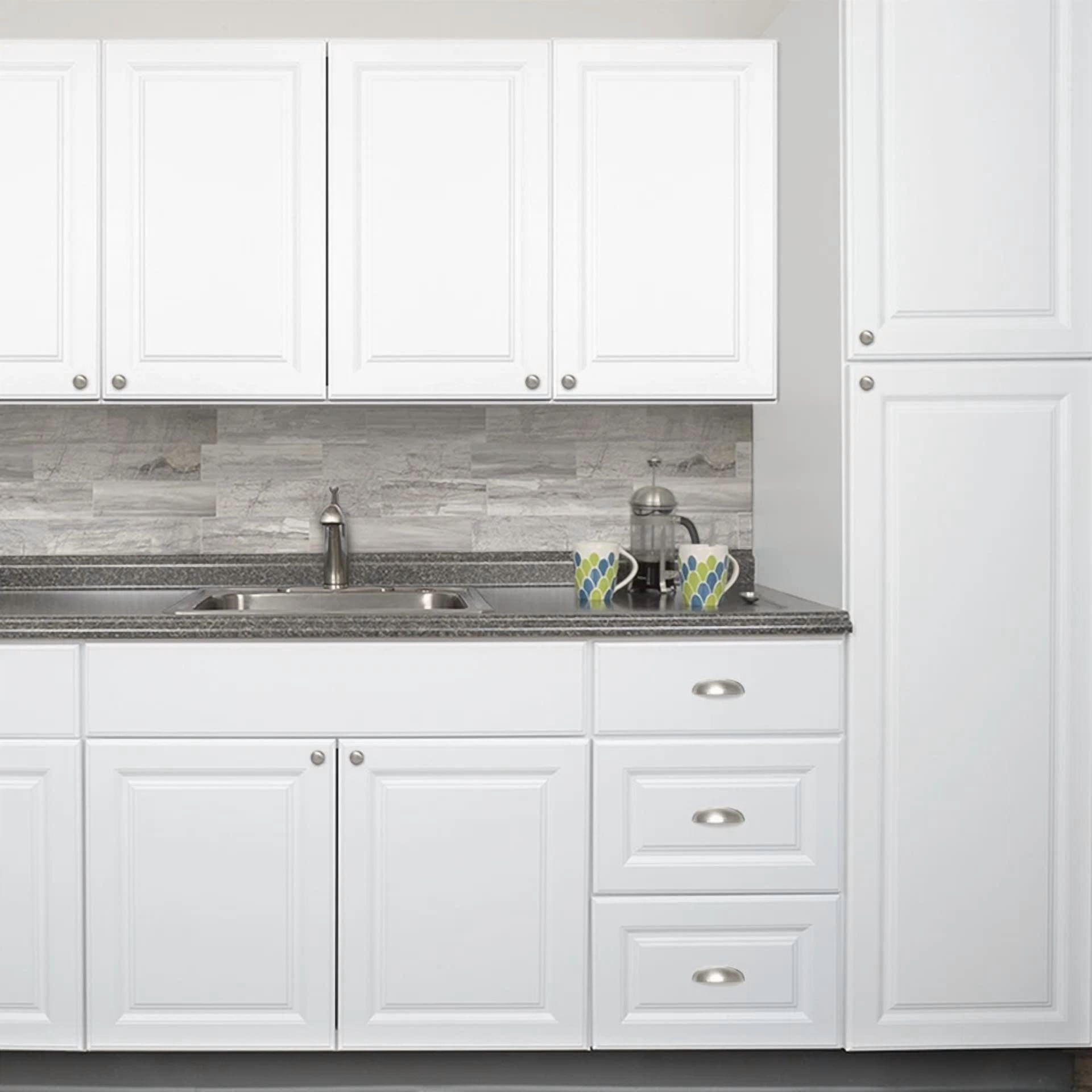 CRESTIN- 10Pack Satin Nickel Home Kitchen Cabinet Pulls Bath Bedroom Drawer Handles Pull