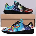 thumbnail image 3 of Autism Awareness American flag Shoes Sneakers for Women Men Black Size 4.5, 3 of 7