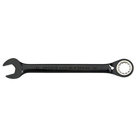 Black Chrome Combo Reversible Ratchet Wrench 7/16" - Spline