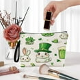 thumbnail image 4 of CaiYueKe St. Patrick's Day Makeup Bag Cosmetic Organizer Travel Toiletry Pouch Easter Bunny Doll Cute Holiday Party Favor Plastic Waterproof Portable Storage Bag for Women Ladies Fashion Accessories, 4 of 7