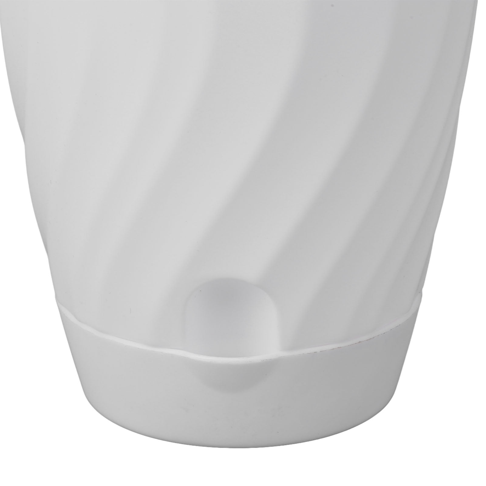 YAHHU 6pcs Plastic Flower Plant Pots Gardening Container with Drainage Holes for Home Balcony Garden, White, 4.8 inches / 12.2 cm