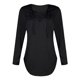 thumbnail image 3 of Pure Camisetas De Manga Larga Vendaje Con Cuello En V Mujeres Tops Jersey Suelto (Negro Xl) Tmvgtek Mujer, 3 of 5