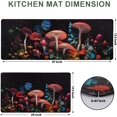 thumbnail image 2 of Colorful Mushroom Kitchen Mats for Floor, Anti Fatigue Mats for Kitchen Floor, Mysterious Black Non Slip Kitchen Rugs Cushioned Standing Mat for Laundry, Sink, Desk, Office, 2 of 6