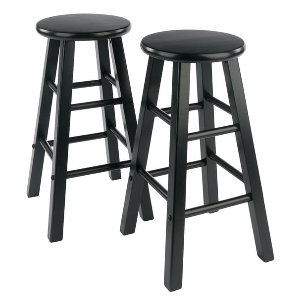 Winsome Wood Element 2 Pc 24 Counter, Basic Wooden Bar Stools