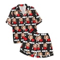 thumbnail image 4 of Children DIY Anniversary Print Pajama Set Short Sleeve Button Up Top And Shorts Set, 4 of 5