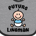 thumbnail image 4 of Inktastic Future Lineman in Training Baby Boys Baby Bib, 4 of 4