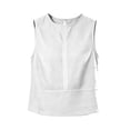 thumbnail image 4 of aohooy Cotton Linen Tank Tops for Women Summer Casual Sleeveless Cropped Shirt Blouses Boat Neck Beach Boho Vacation Vest 2026 White,XL, 4 of 9
