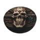 thumbnail image 1 of Balery Metal Style Horned Skull Fundas de asiento para taburete de bar redondo de tela de terciopelo ajustables que protegen de arañazos y manchas para sillas de 14 a 17 pulgadas.-14 inch, 1 of 7