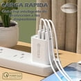 thumbnail image 4 of Cargador Turbo Universal Pared 4 Usb Tipo C Carga Rápida Negro Comerliv 20W, 4 of 7