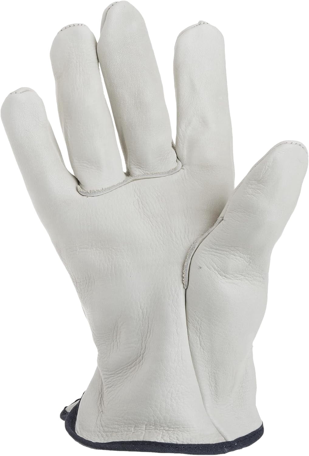 G & F Premium Genuine Grain Cowhide Leather Work Gloves, 3 Pairs, Size Large