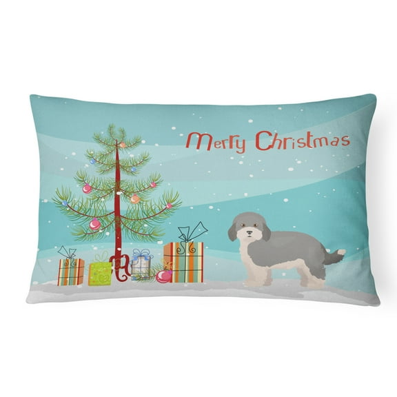 Havapoo #2 Christmas Tree Canvas Fabric Decorative Pillow