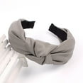 thumbnail image 7 of MSJUHEG Headbands,Tie Headband,Wire Headband,Boho Bandeau,Thick Headbands,Sweet Tie Hair Headband Head Knot Hoop Hair Hairband Hairpin Headband Gray One Size, 7 of 7