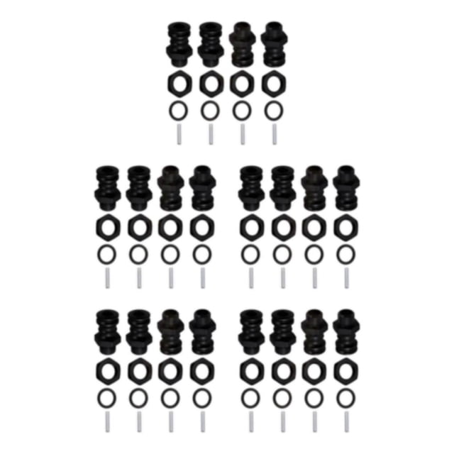 VONKY 4 Pcs Adaptateur de Moyeu de Roue 17mm Extension Conversion Noir 31mm 5Ensemble