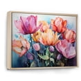 thumbnail image 2 of Designart "Vibrant Tulips Bursting with Energy" Tulips Floater Framed Wall Decor, 2 of 5