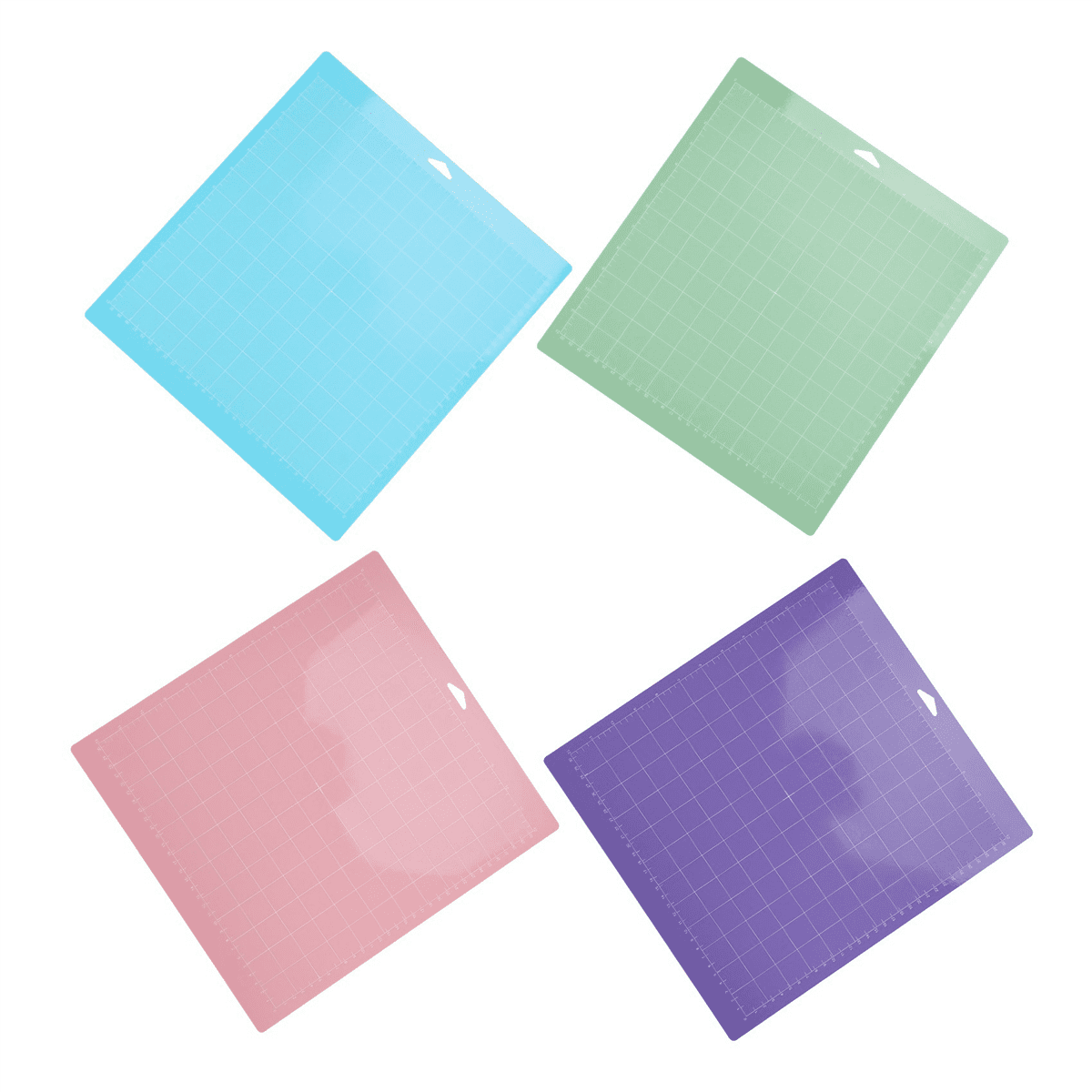 8 Pcs Mixed Color PVC Cutting Mat Grid Cutting Pads Cutting Plotter Pad Replacement Accessories for Maker/Cameo 4