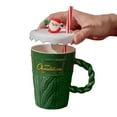 thumbnail image 5 of Hariumiu Christmas Tree Ceramic Mug 400ml Ceramic Straw Coffee Mug Couple Coffee Mug Festive Table Decoration Coffee Lover Gift Mug, 5 of 8