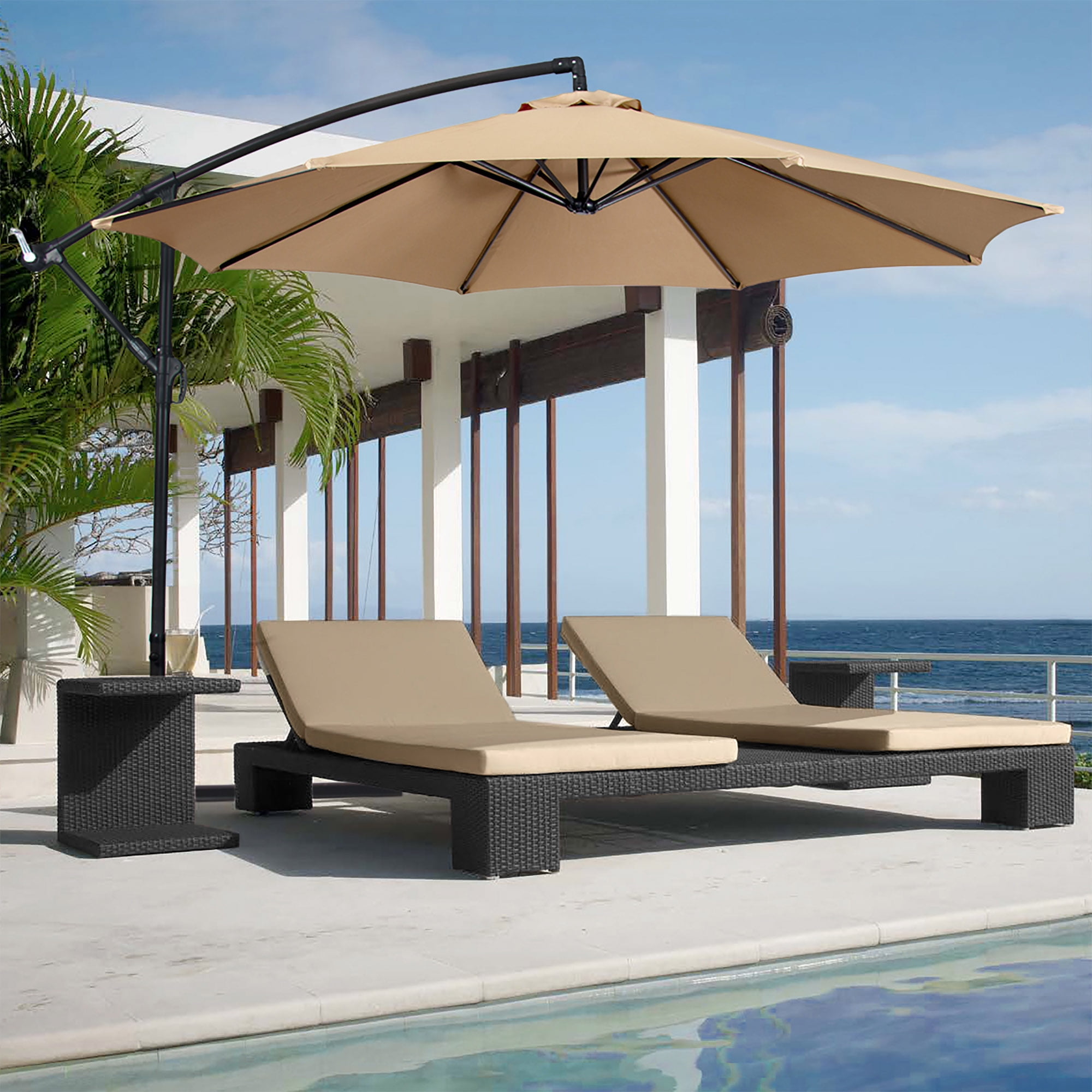 Patio Umbrella Offset 10ft Hanging Outdoor Market New Patio Umbrella Offset 10ft Hanging Outdoor Market New Multiple Colors Com