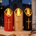 thumbnail image 4 of Spring Decor Flameless Led Pillar Candles with Gold Decoration Suitable for Holidays Weddings Parties and Home Decor, 4 of 9
