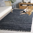 thumbnail image 3 of SAFAVIEH Rag Rug LACEWORK Distressed Area Rug, Navy/Black, 8' x 10', 3 of 8
