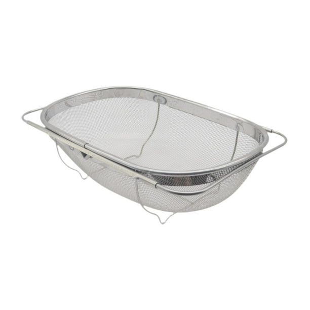 Colador sobre el fregadero, escurridor de frutas y verduras, utensilios de cocina, escurridor para colar, enjuagar y exhibir