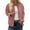 Pink, variant on Womens Cropped Jacket Lightweight Casual Zip Up Barn Jackets Fall Contrast Plaid Outerwear Coat