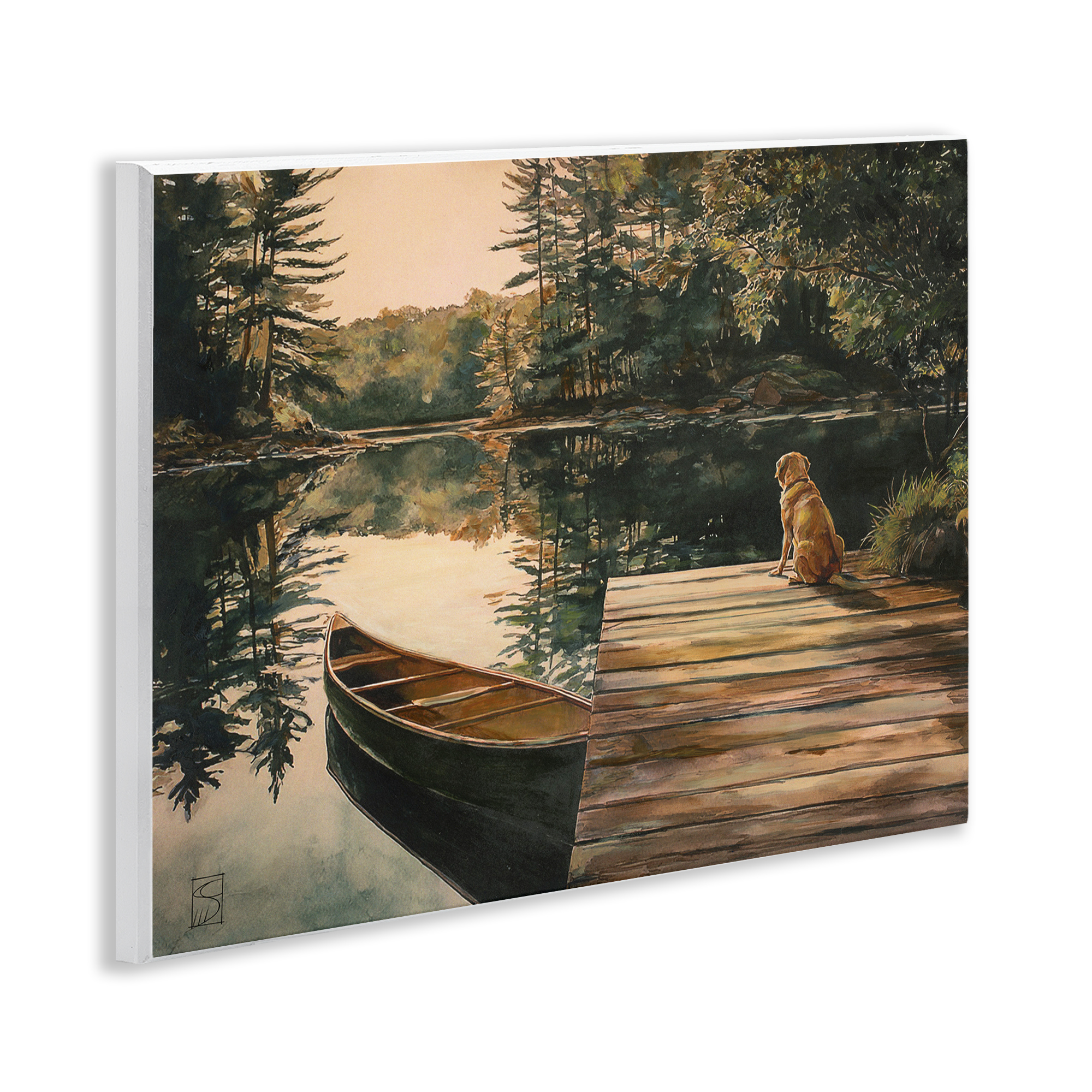 Lake Life at Sunset Wall Plaque Art, design by Sara Culpepper